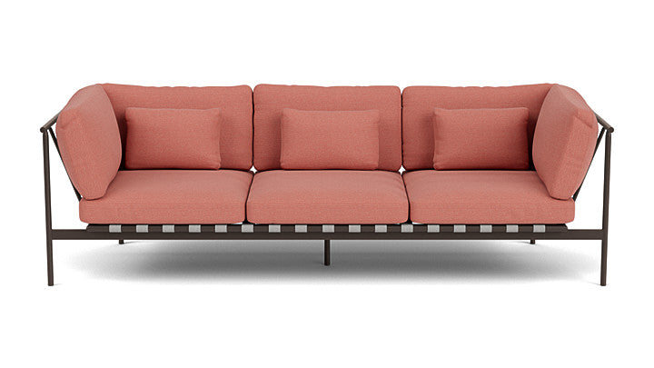 Barlow Tyrie Around Deep Seating Triple Lounge Sofa with Aluminium Arms