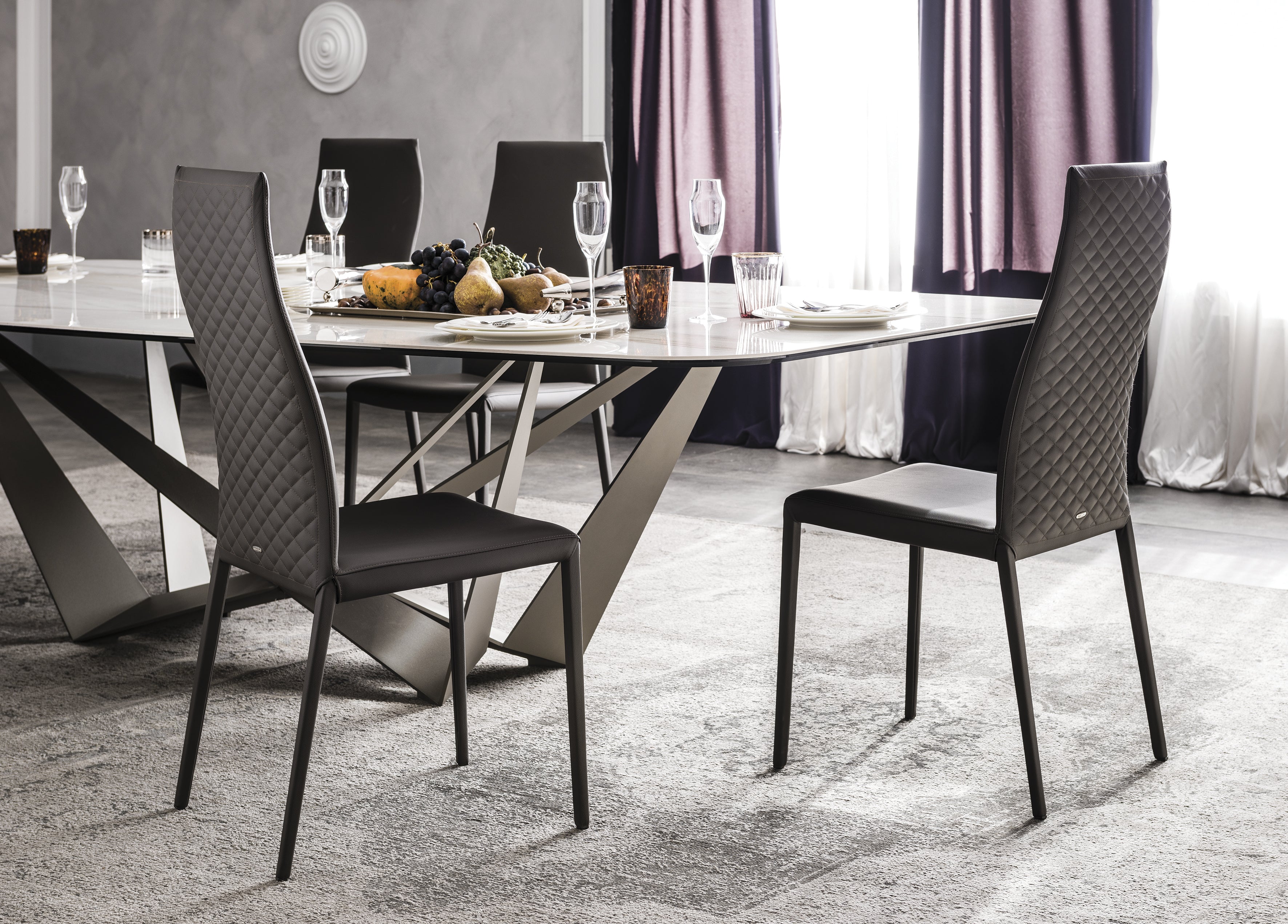 Cattelan Italia Norma ML High Back Chair with Armrest