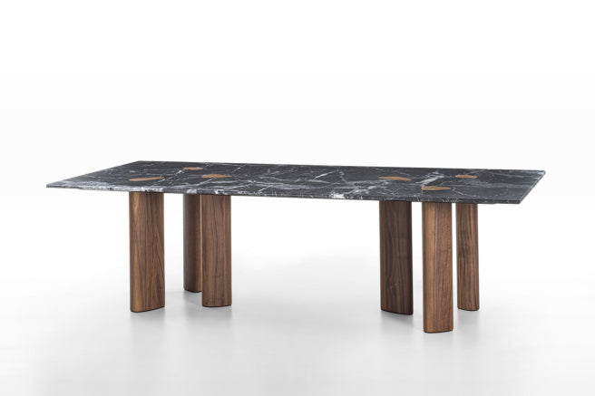 Porada Oswood Round & Rectangular Shaped Marble Dining Table