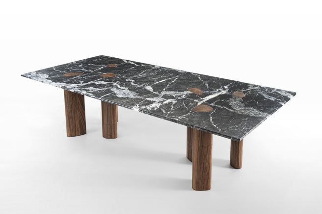 Porada Oswood Round & Rectangular Shaped Marble Dining Table