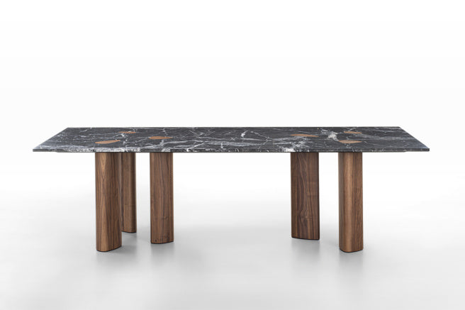 Porada Oswood Round & Rectangular Shaped Marble Dining Table