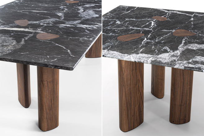 Porada Oswood Round & Rectangular Shaped Marble Dining Table