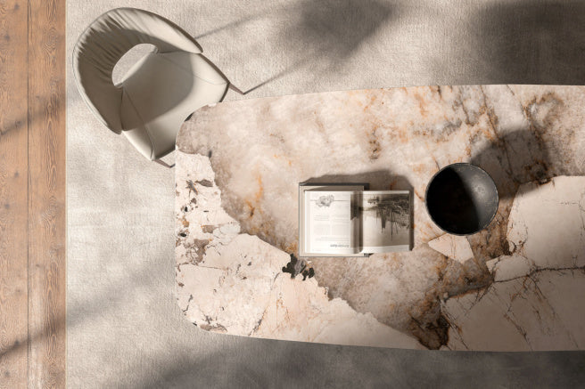 Cattelan Italia Papel Keramik Biscuit & Polygon Shaped Dining Table