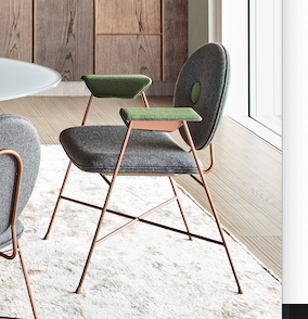 Bontempi Casa Penelope Chair With Metal Frame & Arms