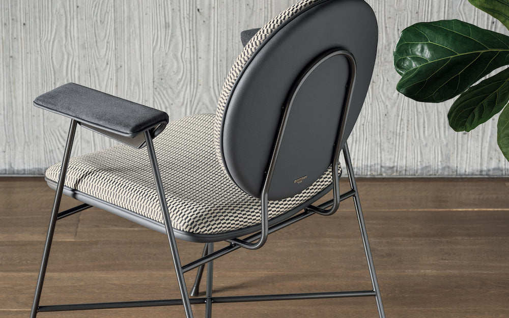Bontempi Casa Penelope Chair With Metal Frame & Arms