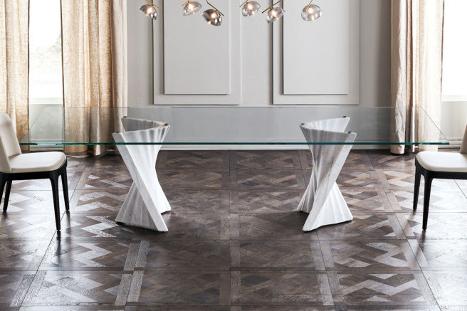 Cattelan Italia Plisset Glass Dining Table