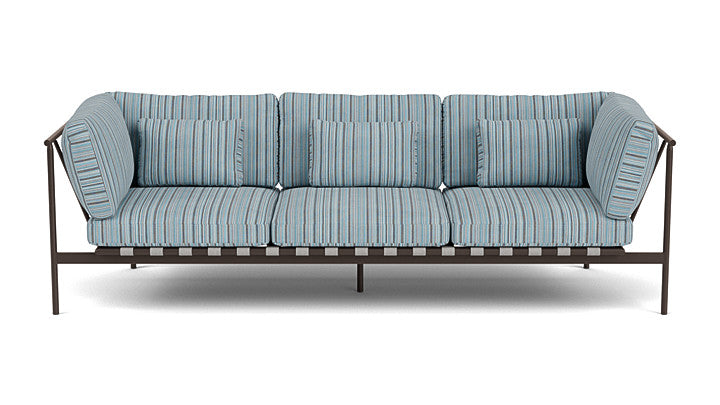 Barlow Tyrie Around Deep Seating Triple Lounge Sofa with Aluminium Arms