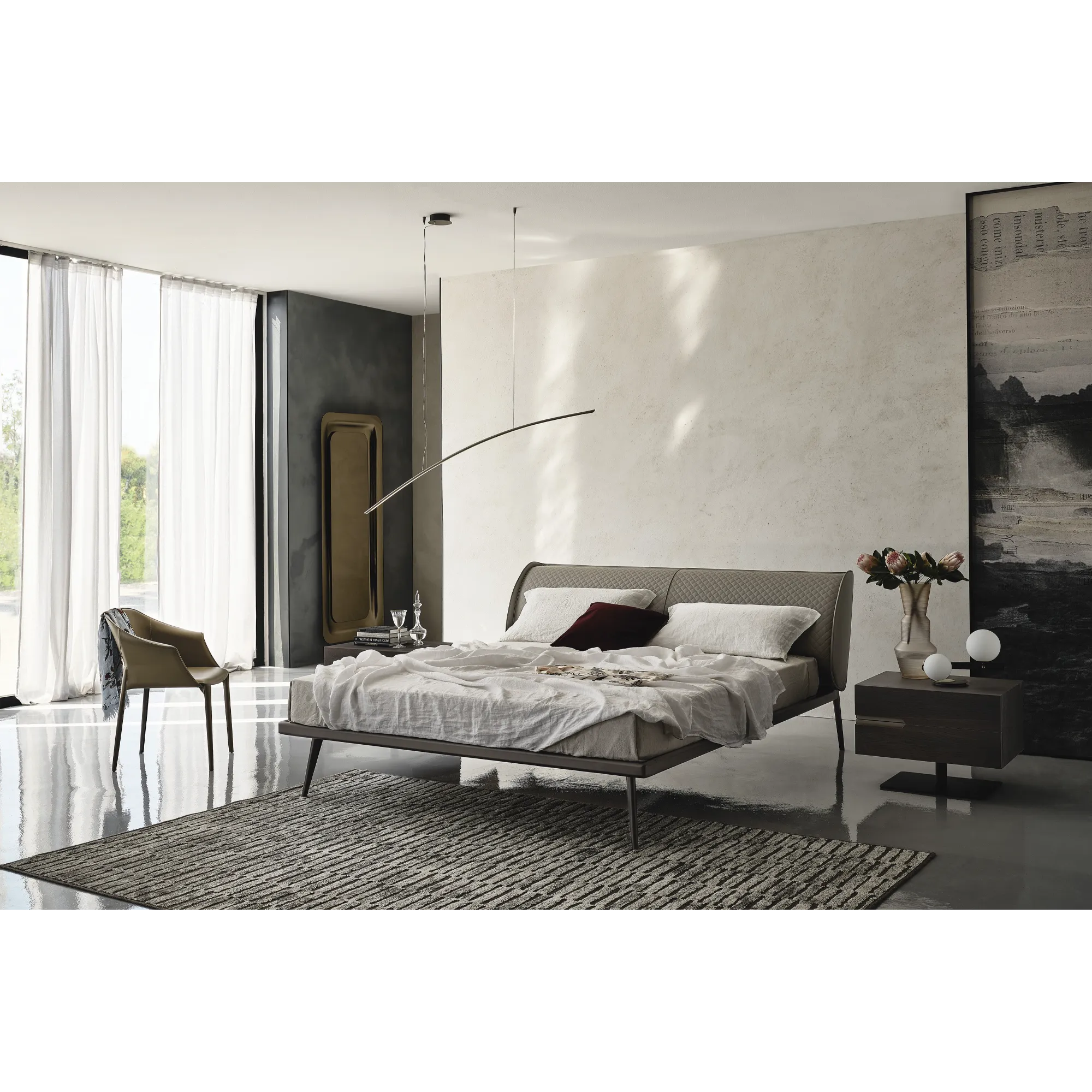Cattelan Italia Ayrton Bed With Steel Frame