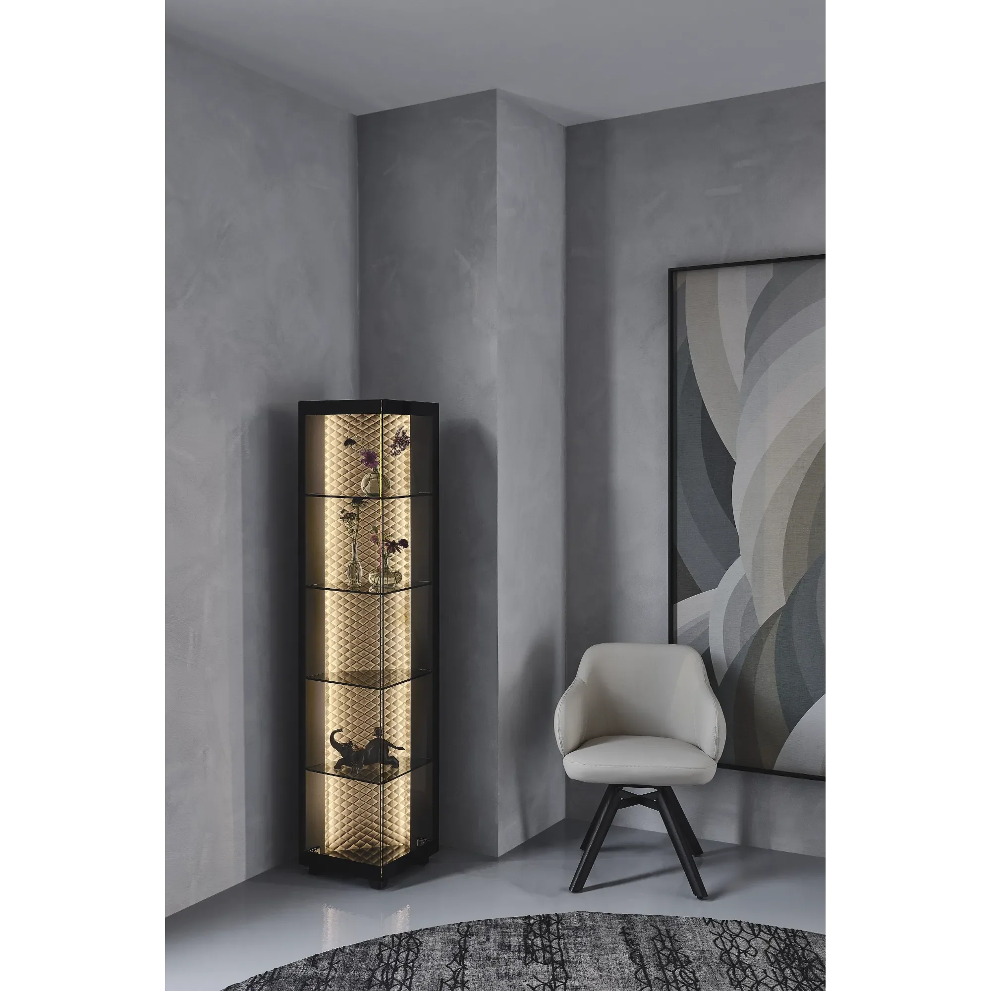 Cattelan Italia Atelier Showcase With Frame And Feet