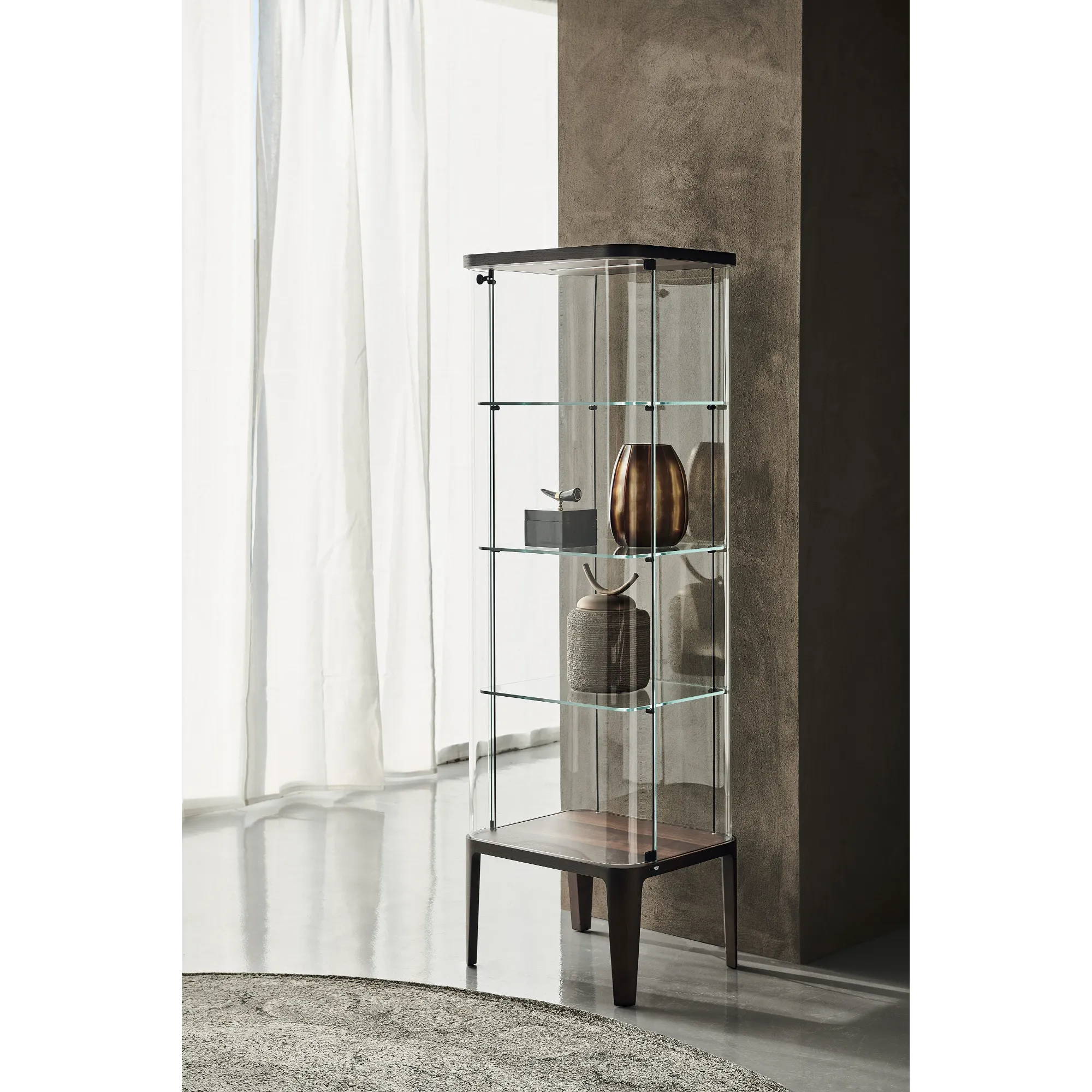 Cattelan Italia Chantal Extra Clear Glass Showcase