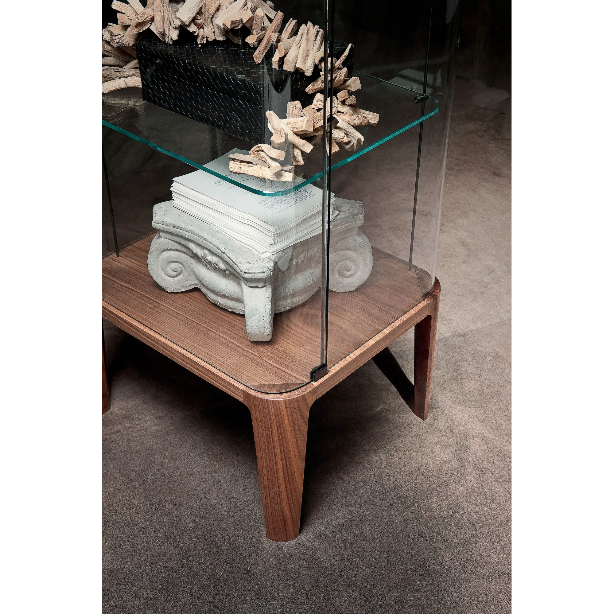 Cattelan Italia Chantal Extra Clear Glass Showcase