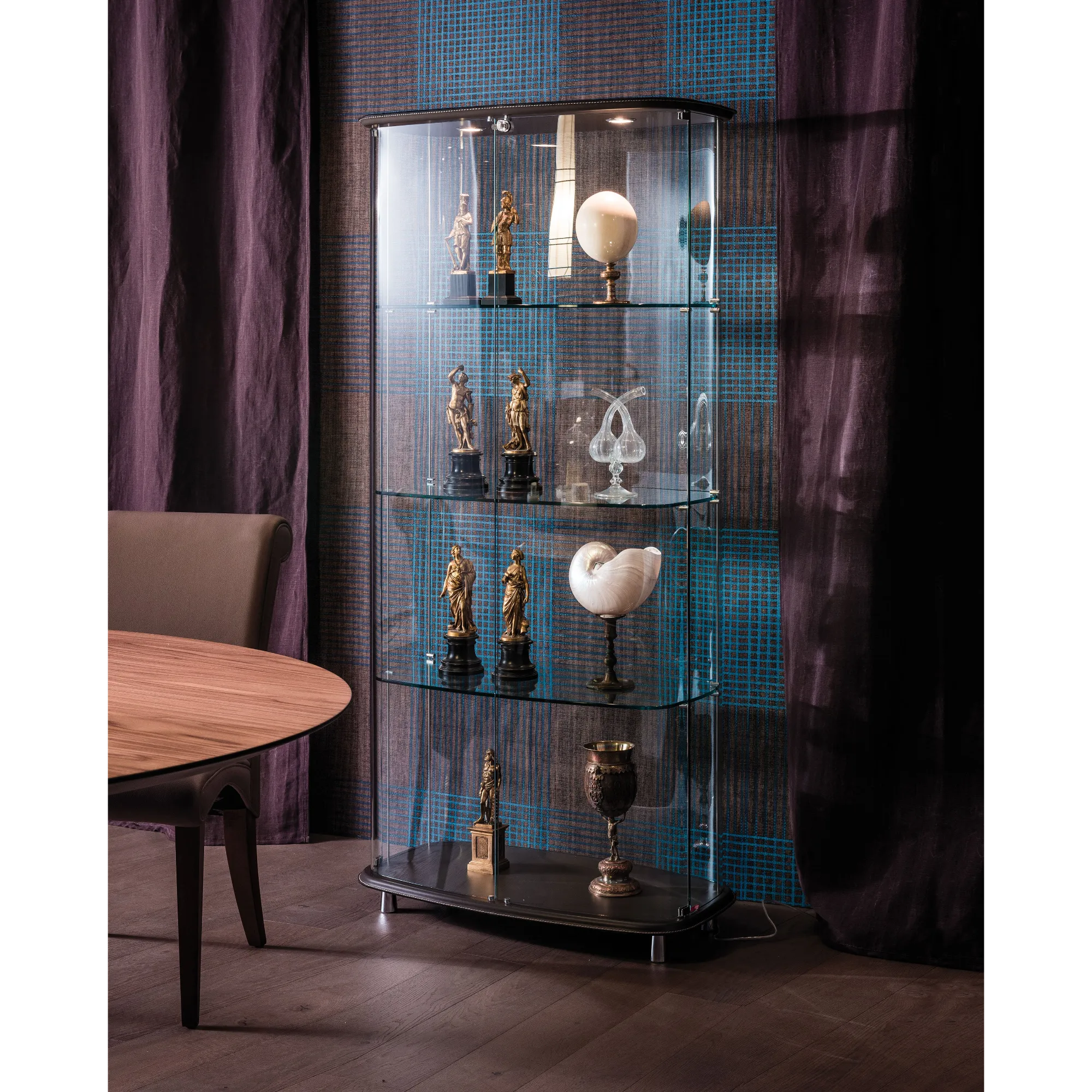 Cattelan Italia Concerto Clear Glass Showcase