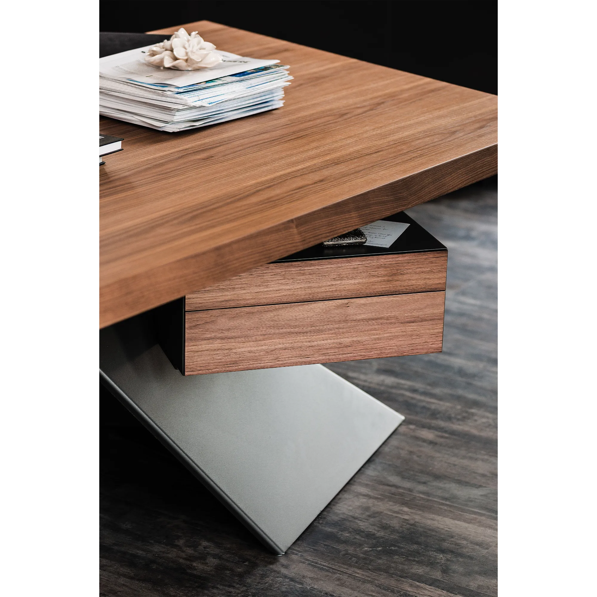 Cattelan Italia Nasdaq Desk With Top And Drawers