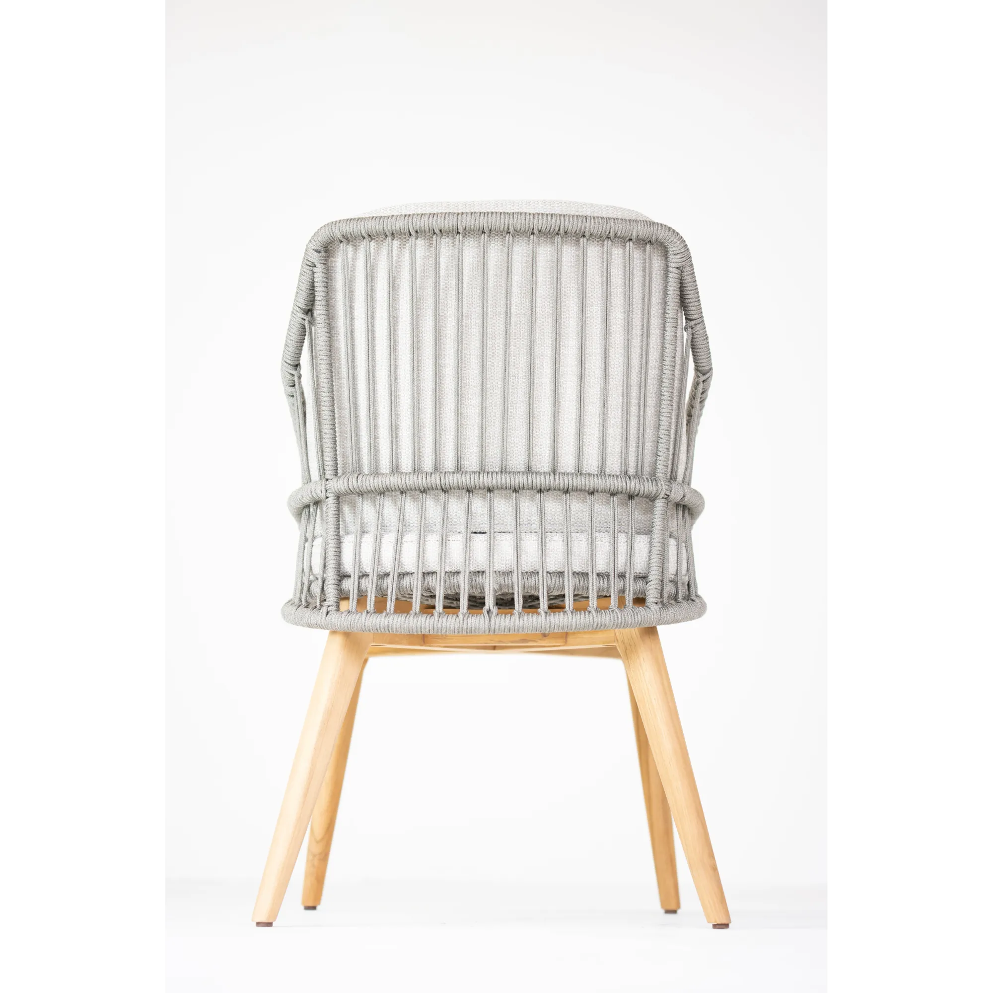 4 Seasons Outdoor Sempre Dining Chair Teak Silver Grey With 2 Cushions