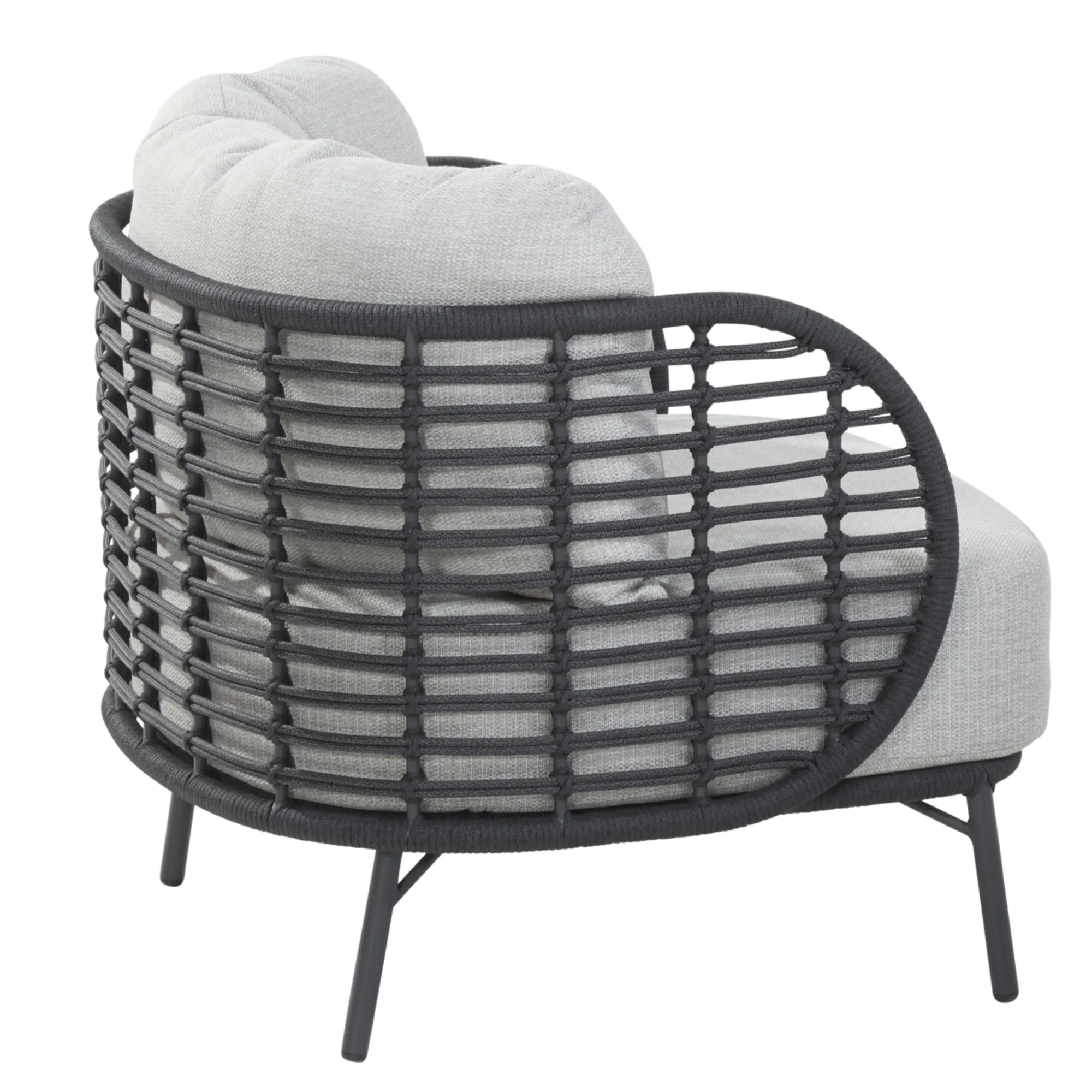 4 Season Outdoor Fabrice Living Chair Anthracite With 2 Cushions