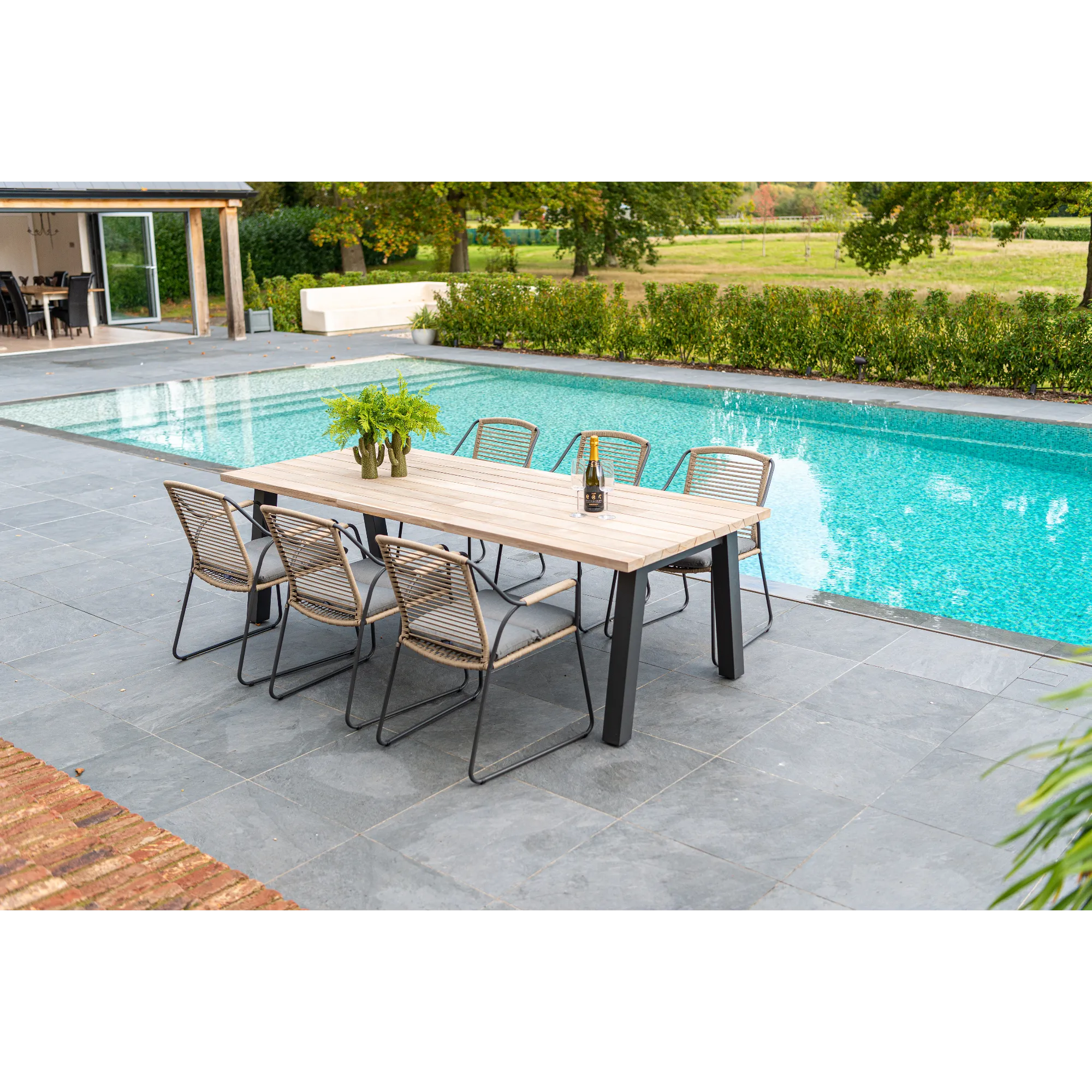 4 Seasons Outdoor Derby Natural Teak Top & Legs 240x100 cm