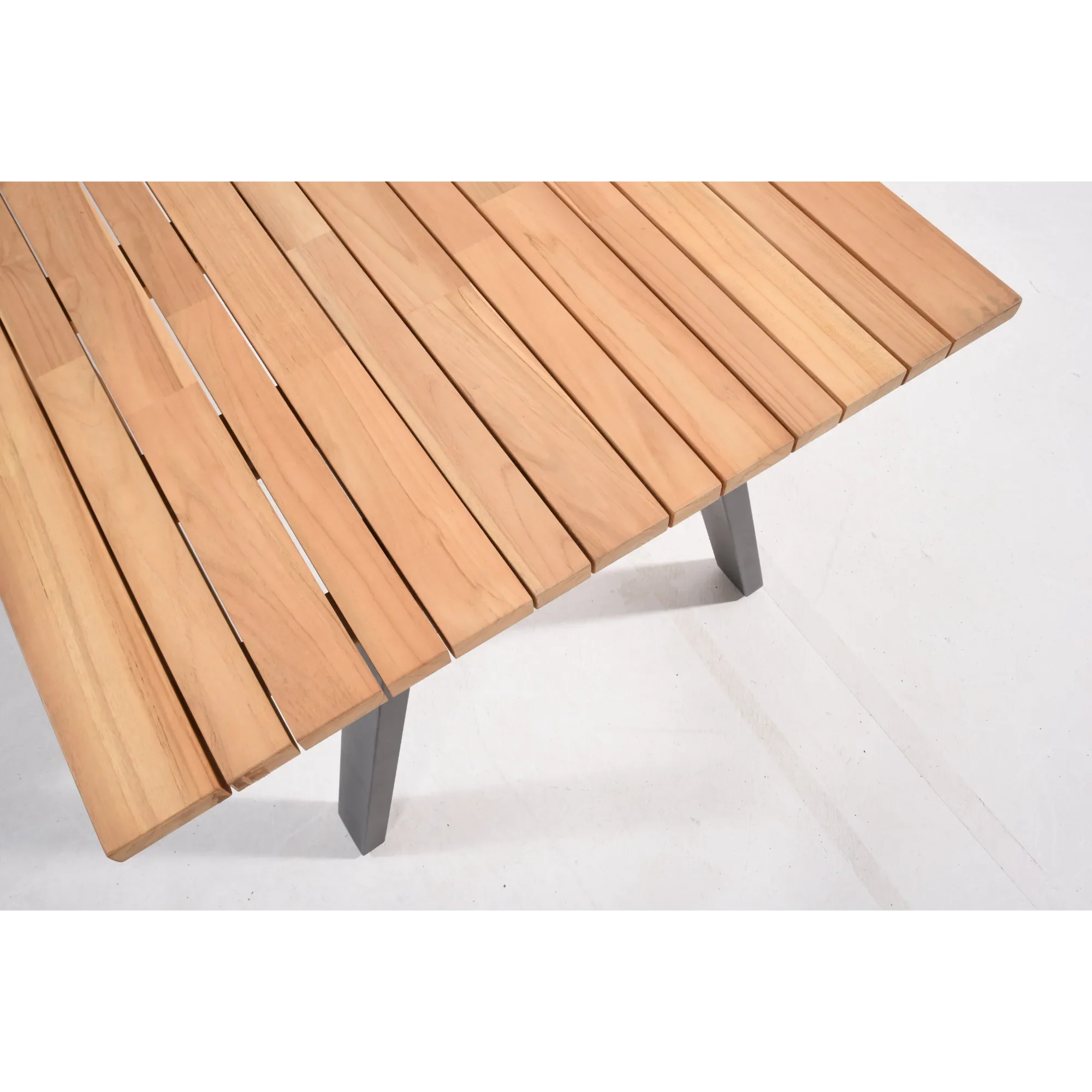 4 Seasons Outdoor Ambassador 240cm Dining Table With Natural Teak Top And Anthracite Legs
