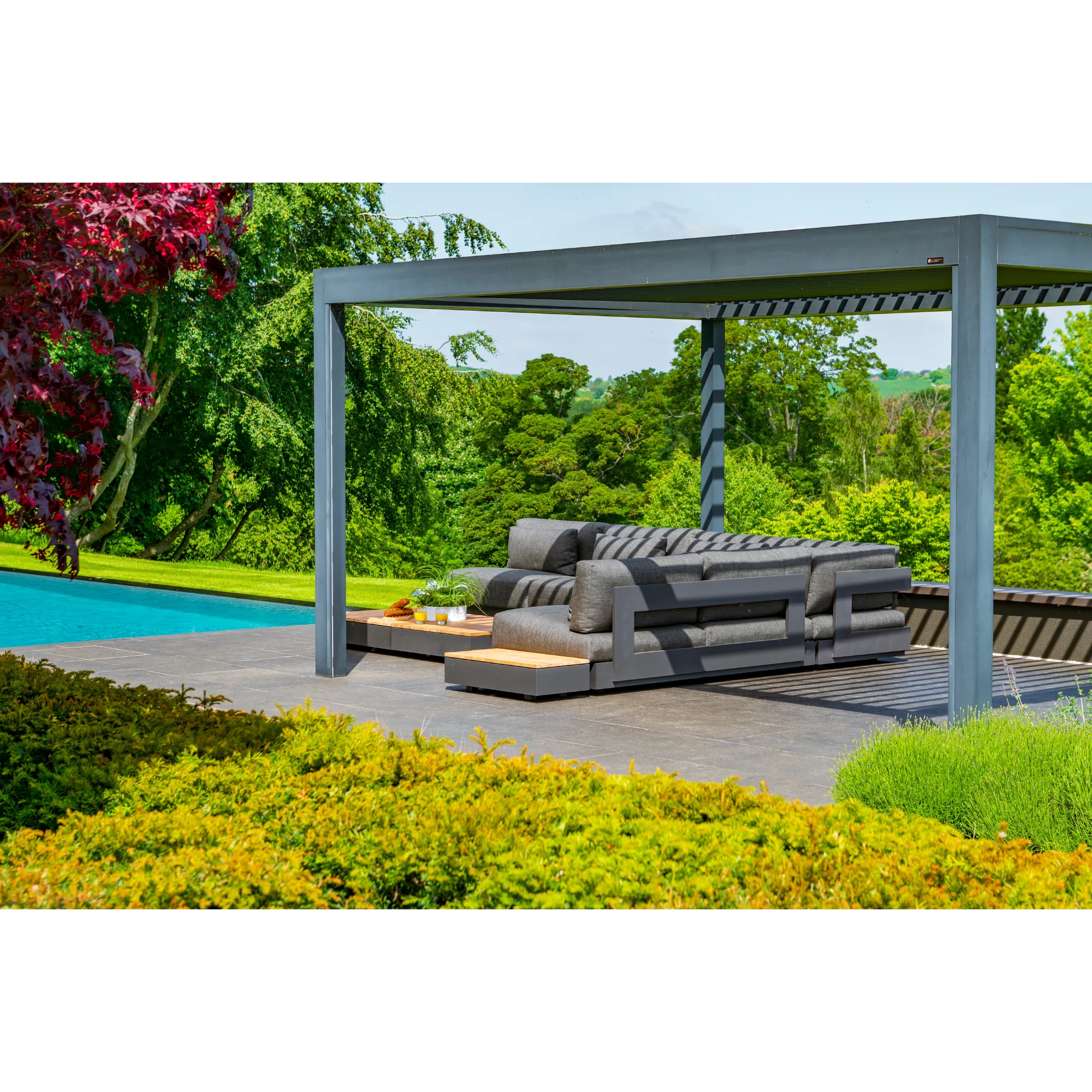 Ibiza Modular 2 Seater Bench With 6 Cushions