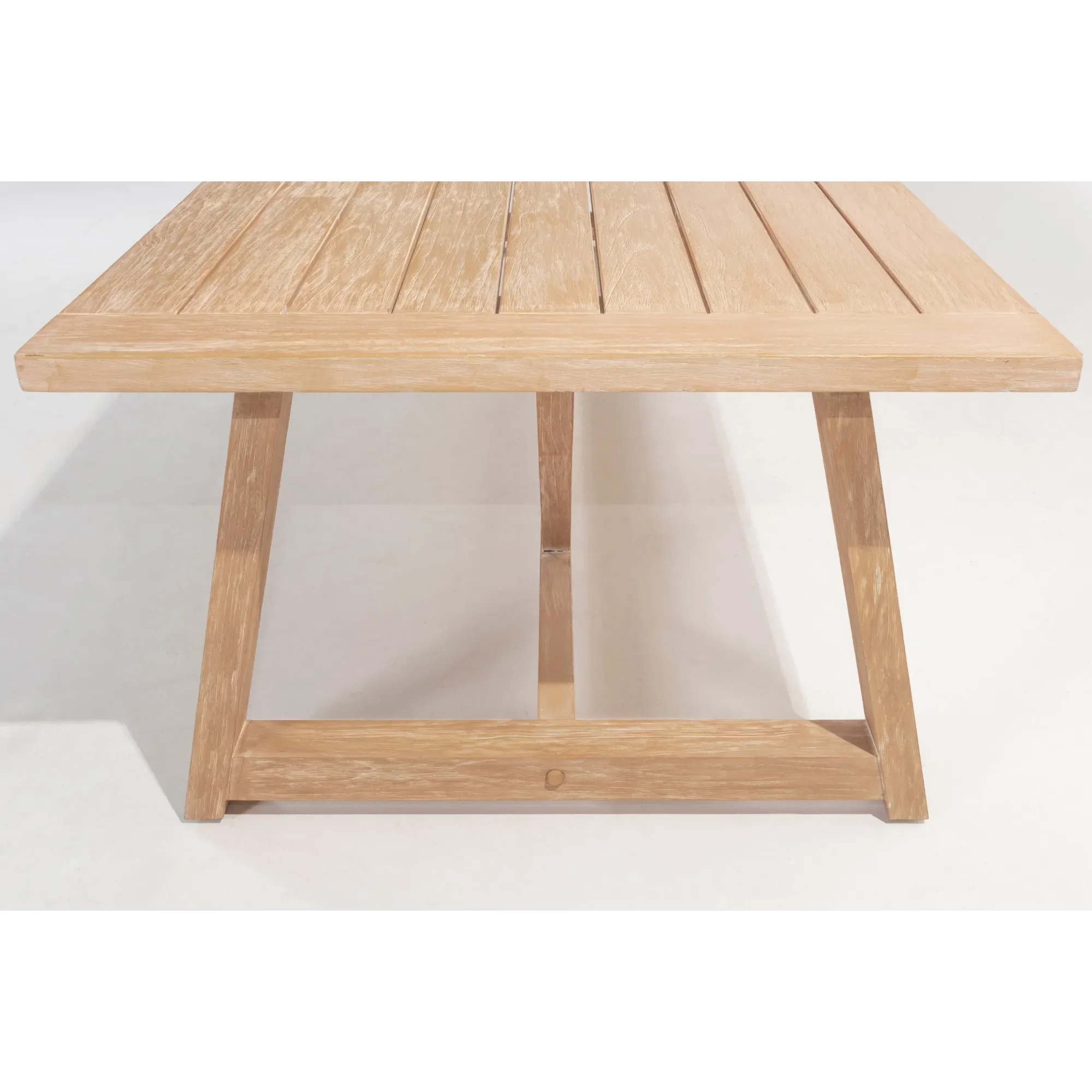 4 Season Outdoor Noah Dining with Brushed Teak Top and Base 260 X 100 X 75 cm