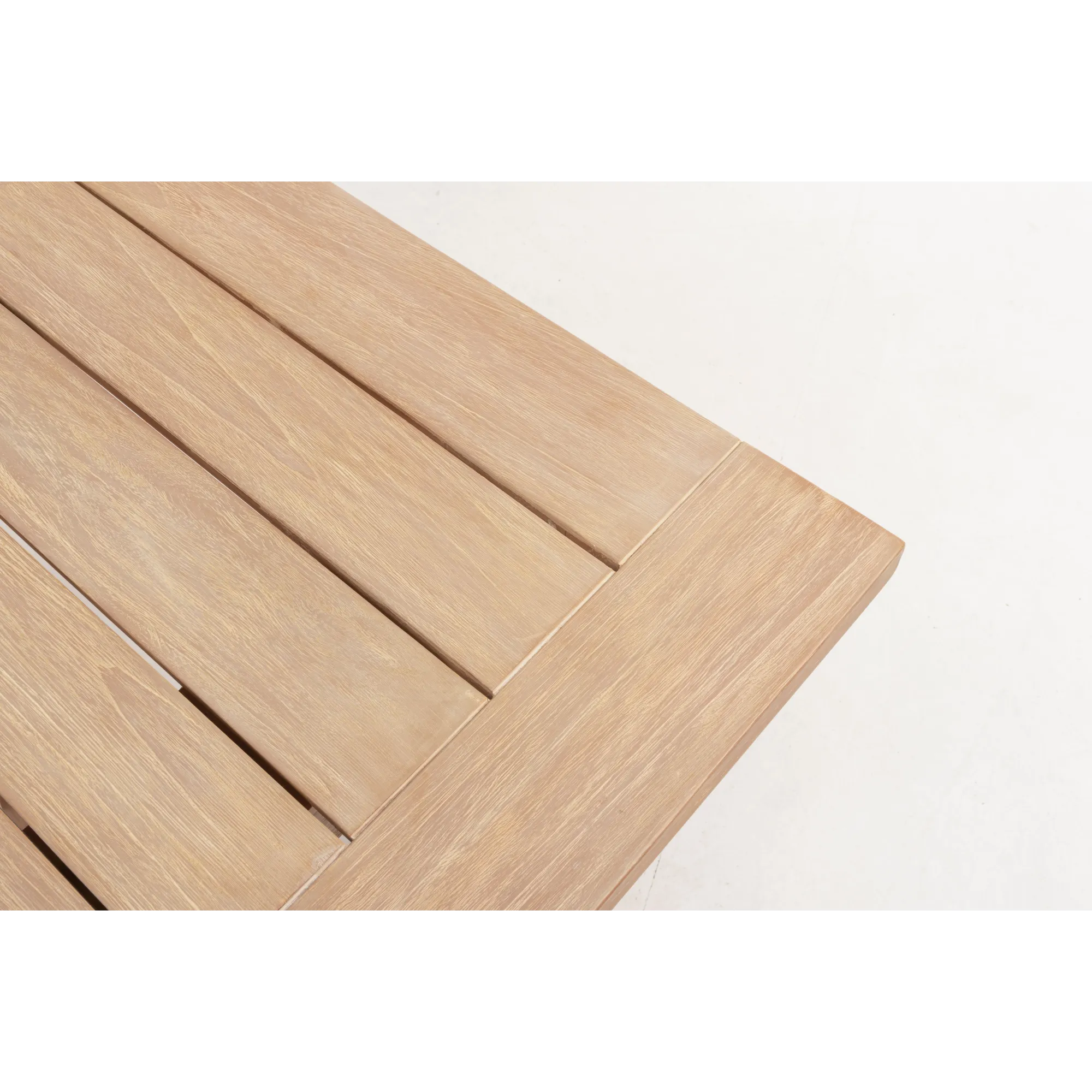 4 Season Outdoor Noah Dining with Brushed Teak Top and Base 260 X 100 X 75 cm