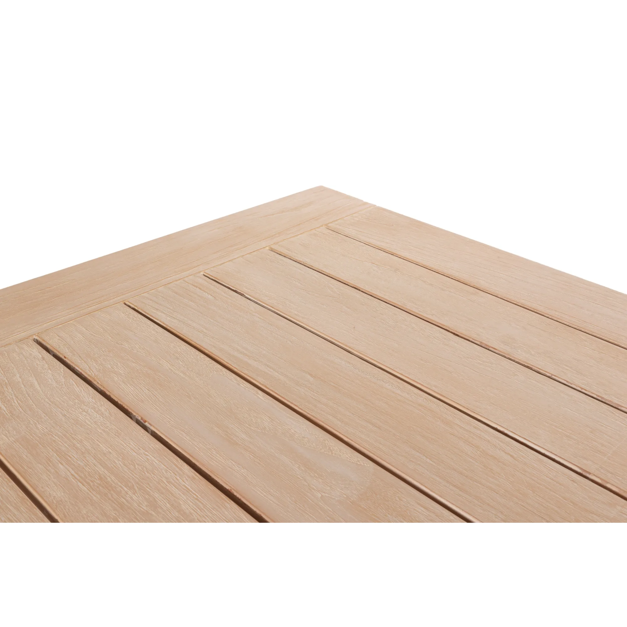 4 Season Outdoor Noah Dining with Brushed Teak Top and Base 260 X 100 X 75 cm