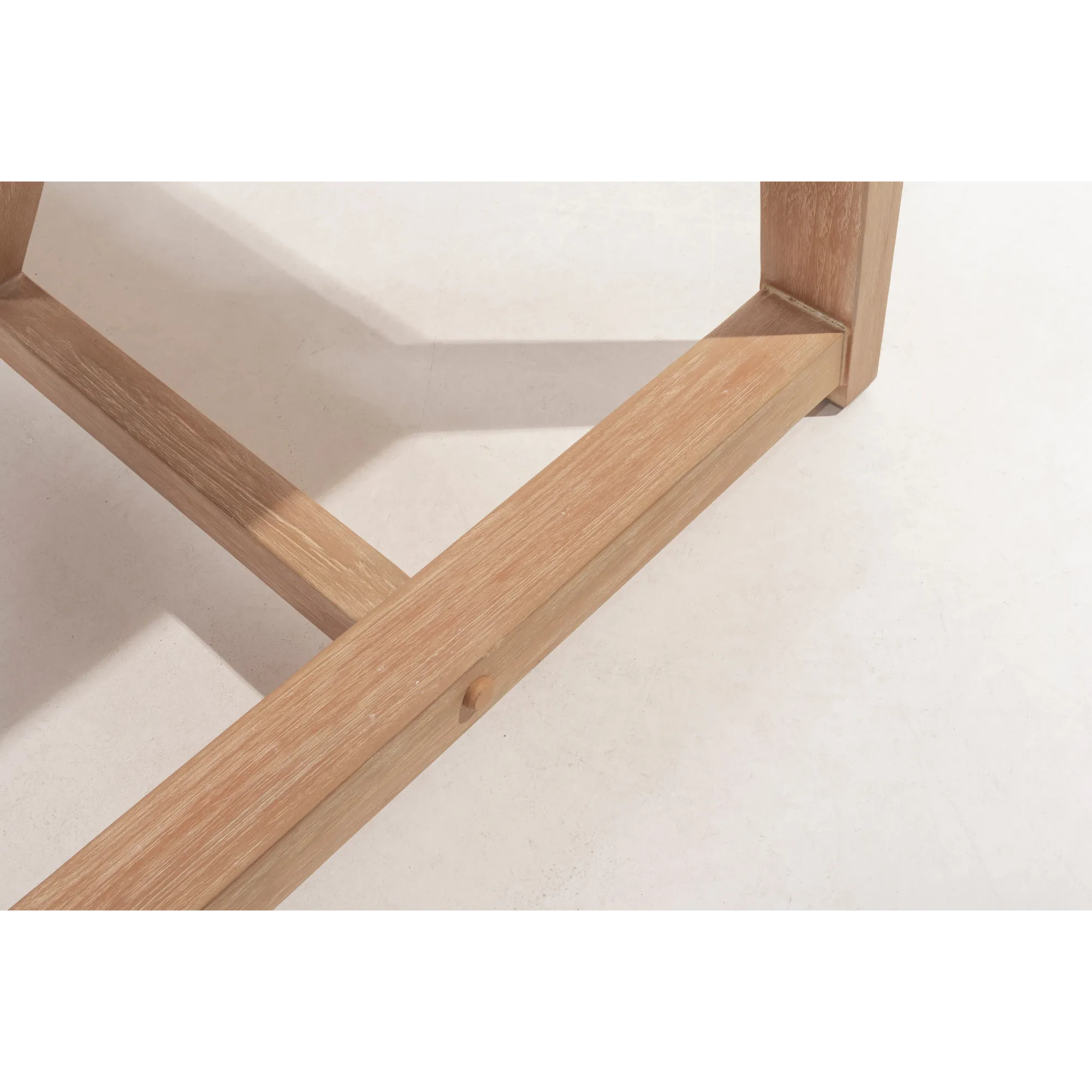 4 Season Outdoor Noah Dining with Brushed Teak Top and Base 260 X 100 X 75 cm