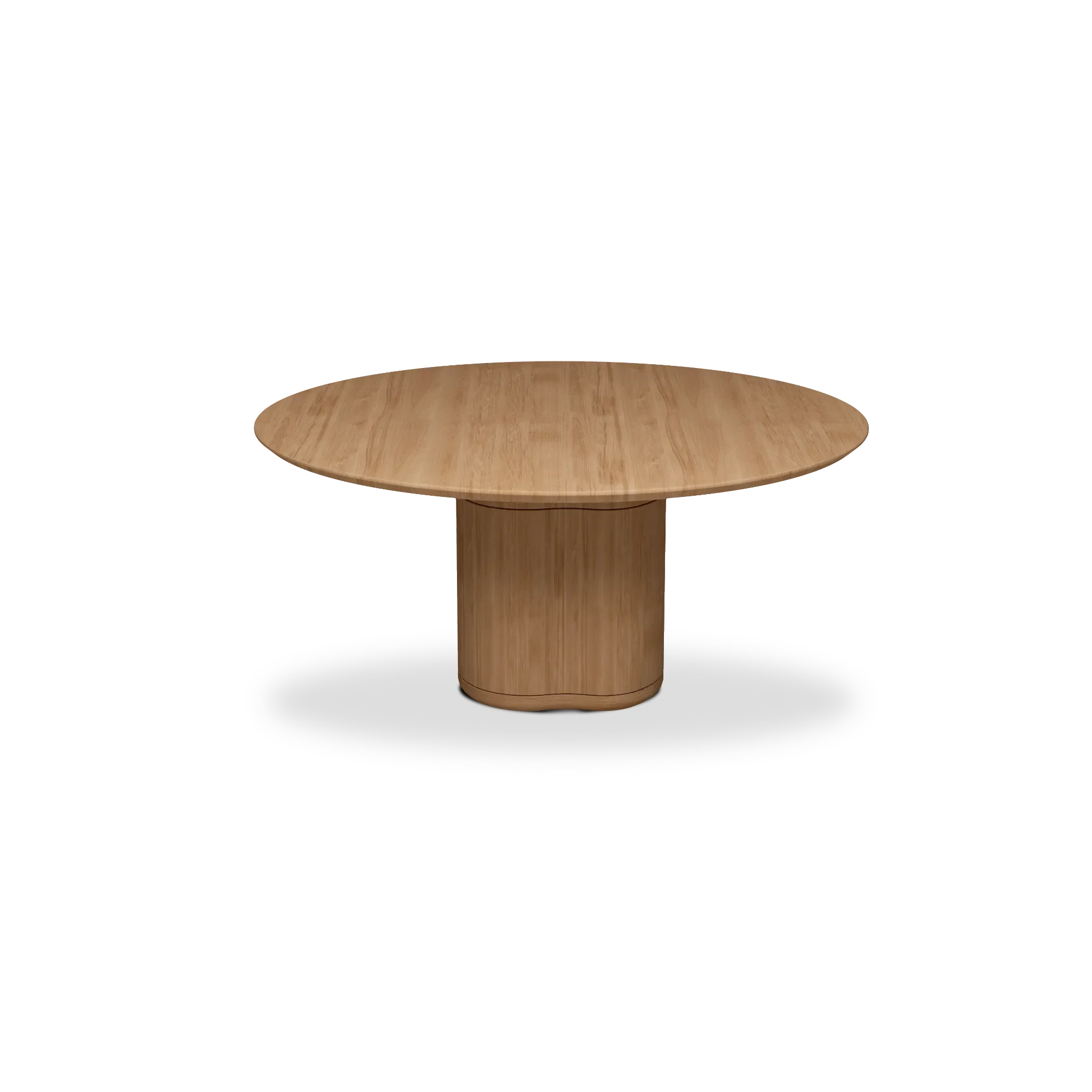 Manutti Ogado Round Dining Table with 160 cm Width , 75 cm Height & Teak Table Top