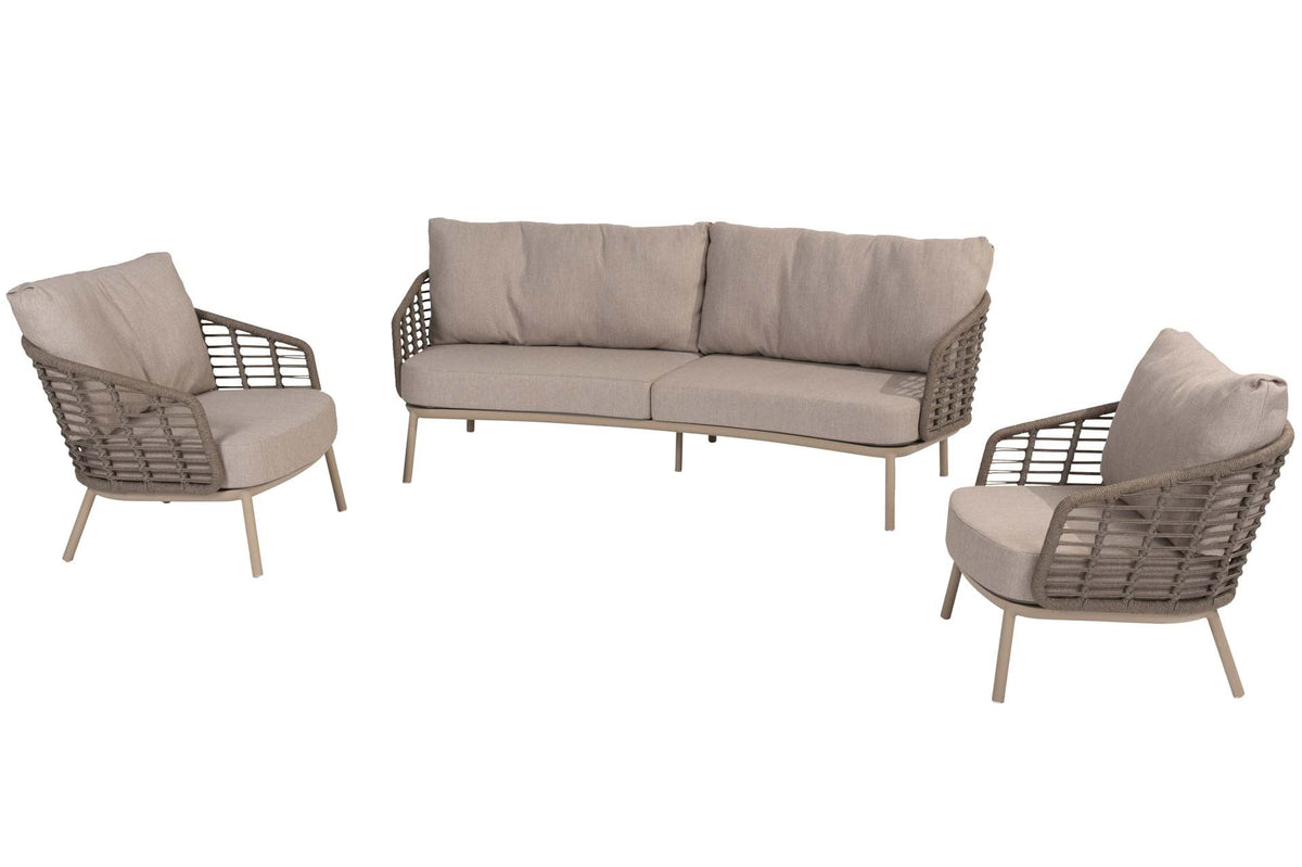 4 Seasons Outdoor Puglia organic bench with living chairs