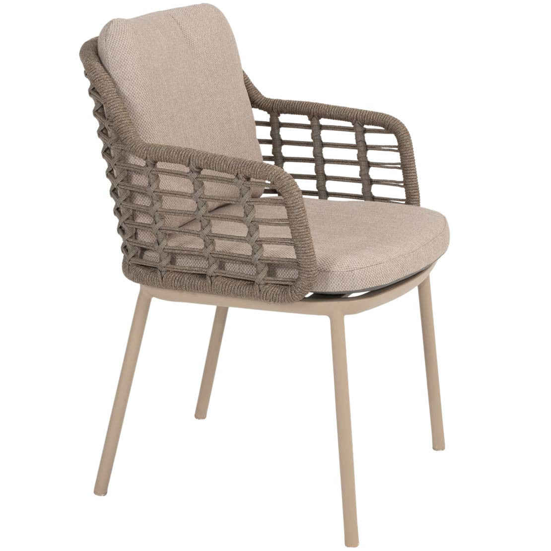4 Seasons Outdoor Puglia Dining chair Latte with 2 cushions