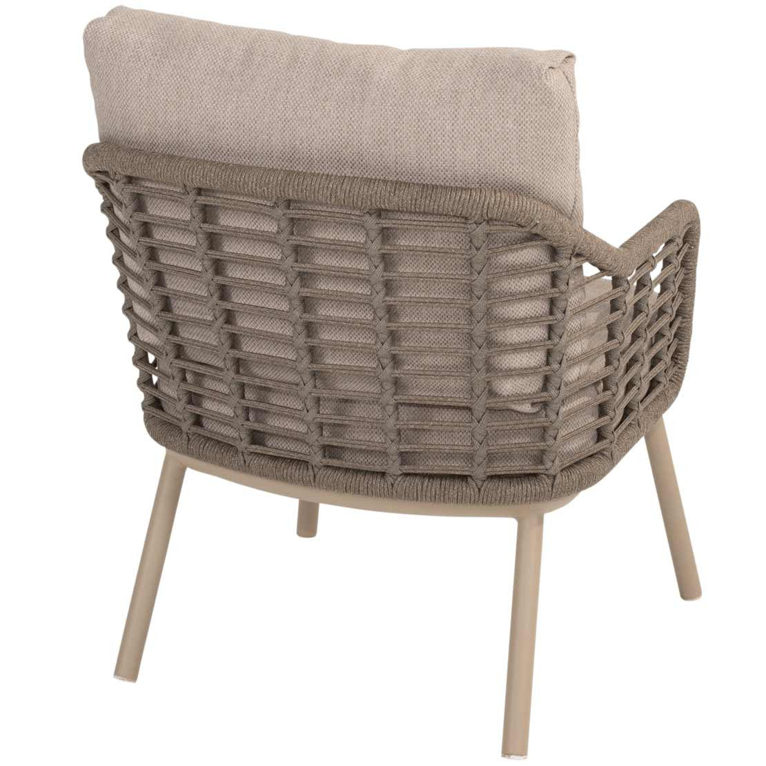 4 Seasons Outdoor Puglia Low Dining chair Latte with 2 cushions