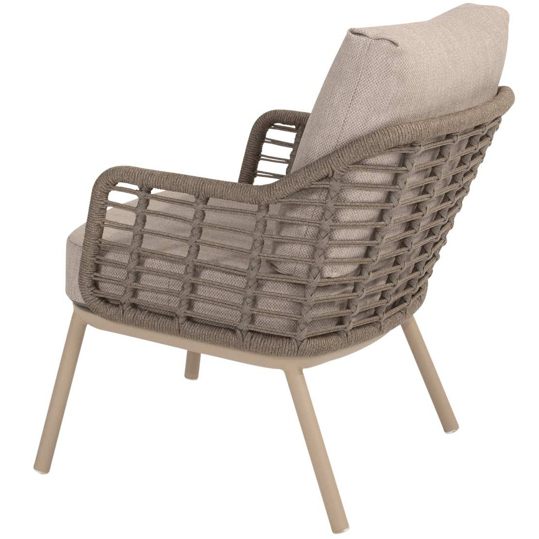 4 Seasons Outdoor Puglia Low Dining chair Latte with 2 cushions