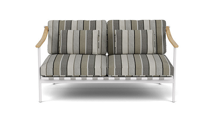 Barlow Tyrie Around Deep Seating Double Lounge Sofa with Teak Arms