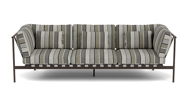Barlow Tyrie Around Deep Seating Triple Lounge Sofa with Aluminium Arms