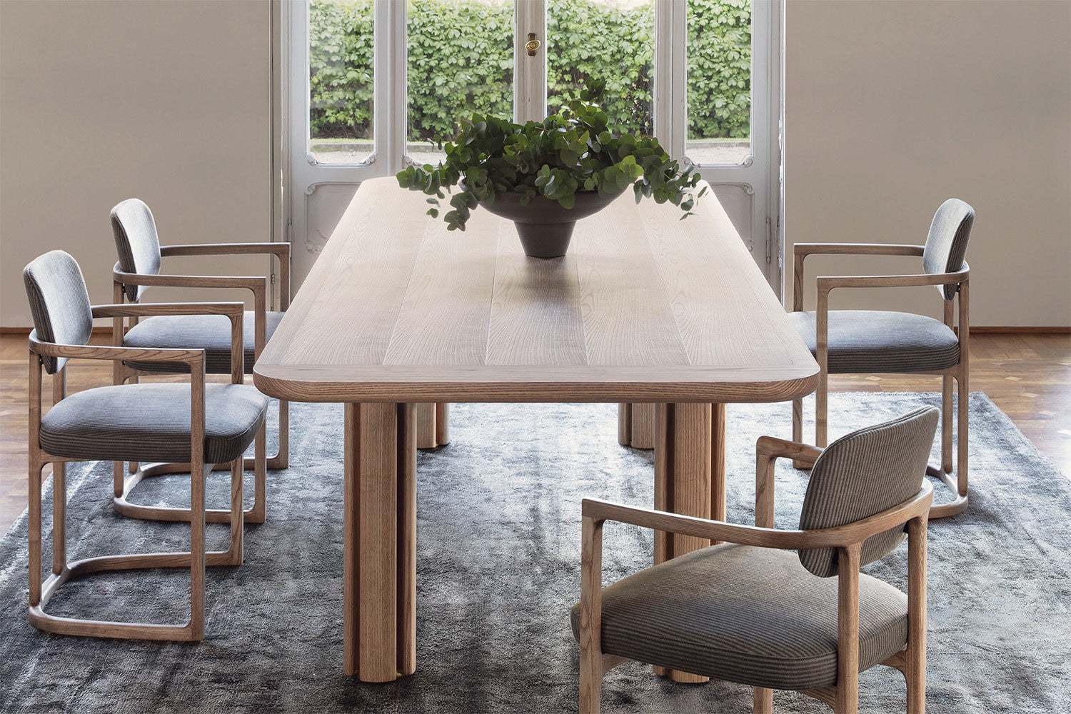 Porada Quadrifoglio Rectangular Wood Dining Table