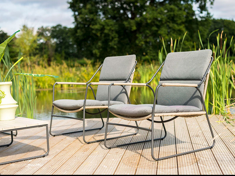 4 Seasons Outdoor Scandic Living Chairs with Axel Coffee Table