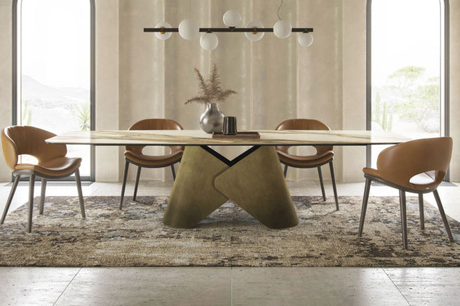 Cattelan Italia Scott Keramik Biscuit, Polygon & Boomerang Shaped Dining Table