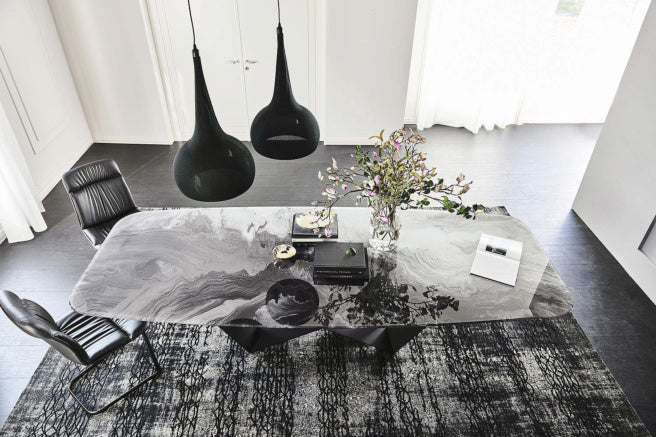 Cattelan Italia Skorpio Crystalart Rectangular & Barrel-Shaped Dining Table