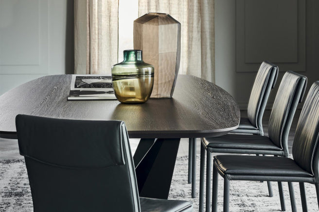 Cattelan Italia Skorpio Wood Barrel-Shaped Dining Table – Fast Delivery