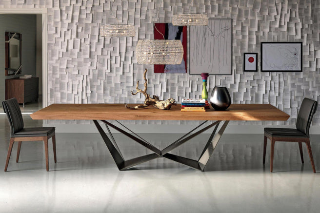 Cattelan Italia Skorpio Wood Live Edged Dining Table