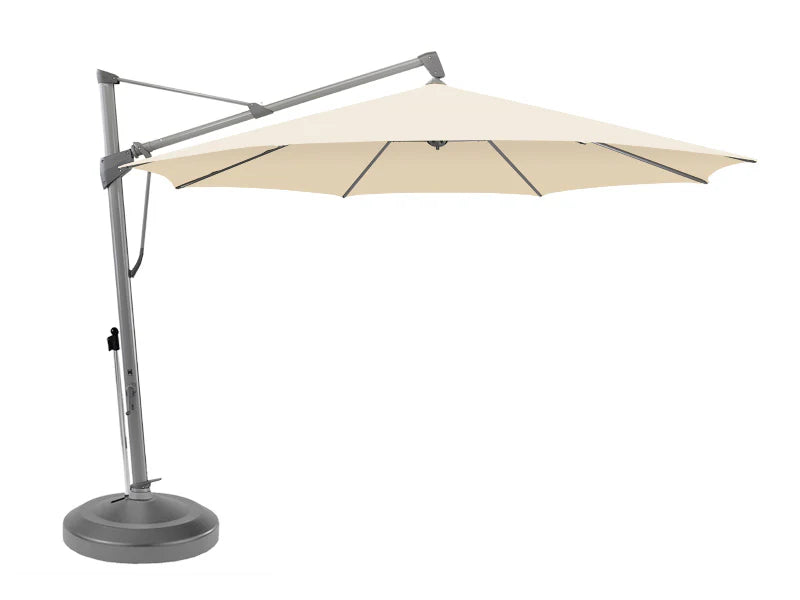Sombrano 3.5m Round Natural Canopy With Liro Moveable Base