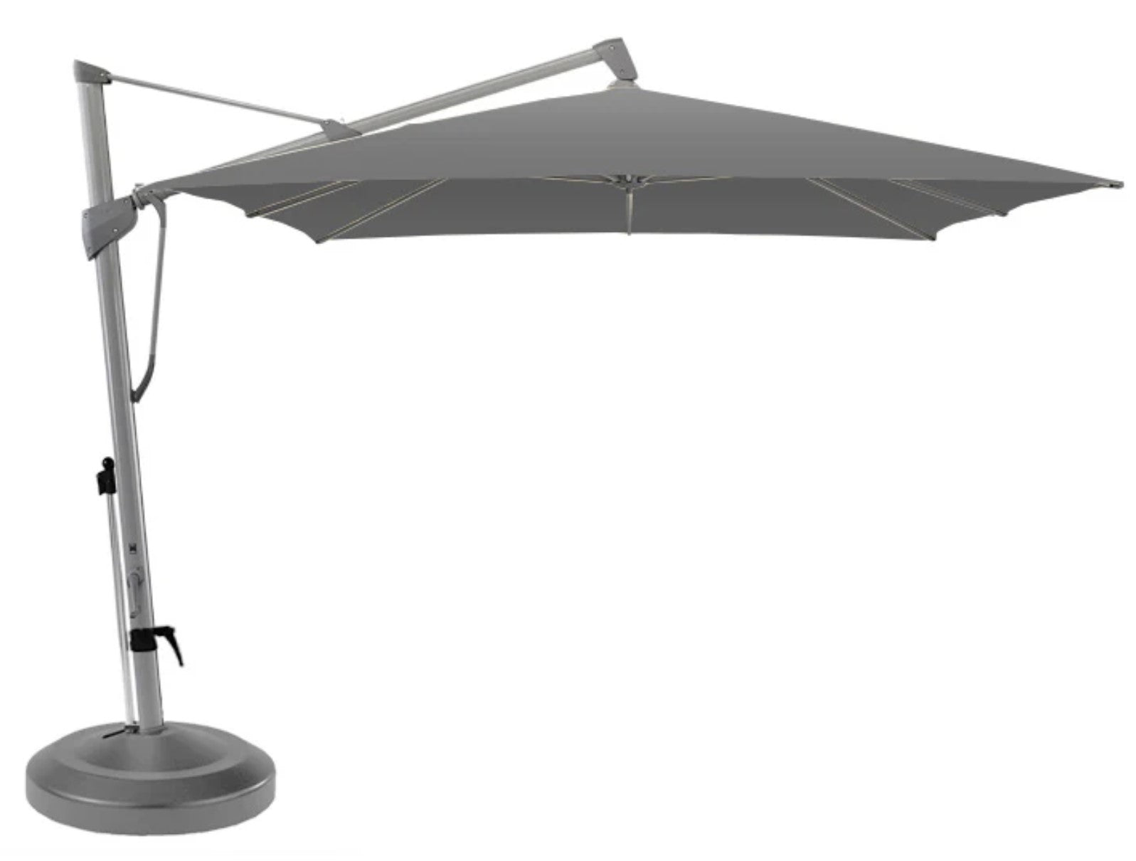 Sombrano 4x3m Stone Grey Canopy With Liro Moveable Base