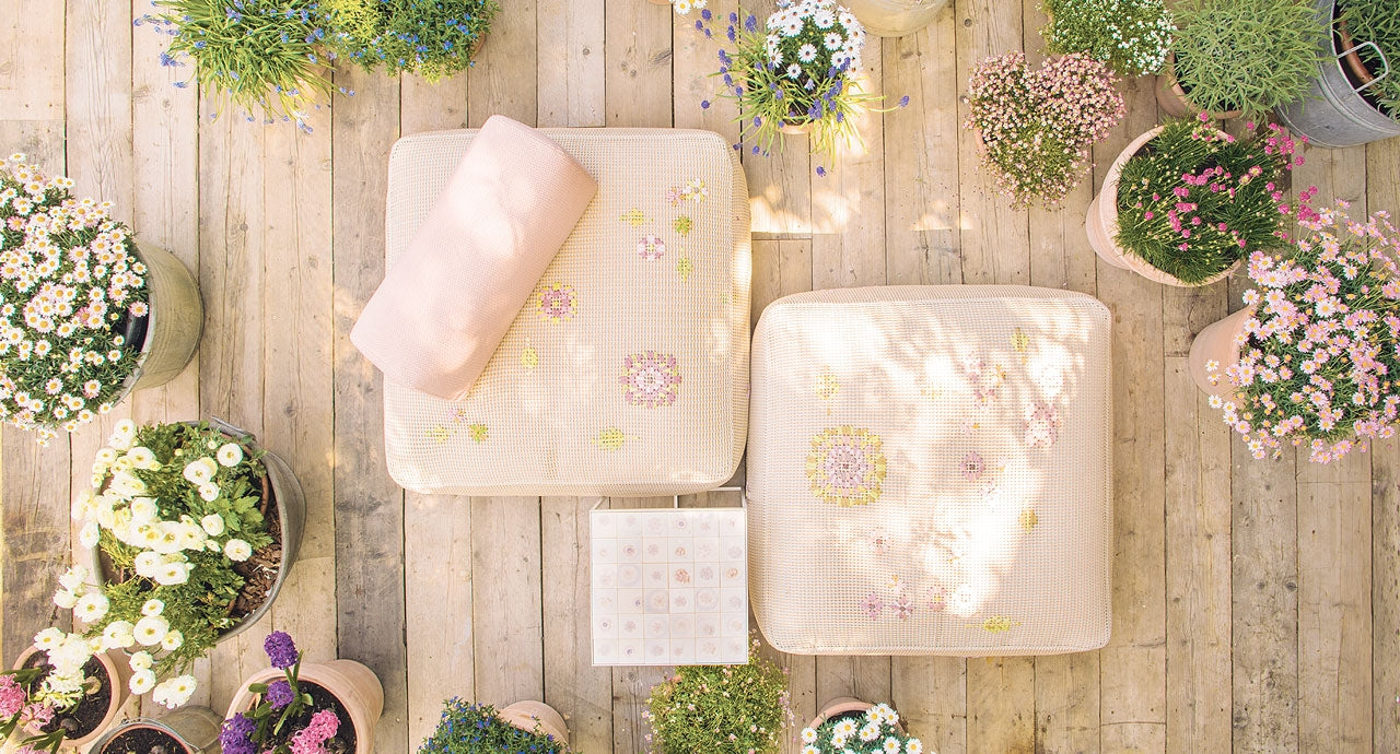 Paola Lenti Spring Poufs With Removable Covers