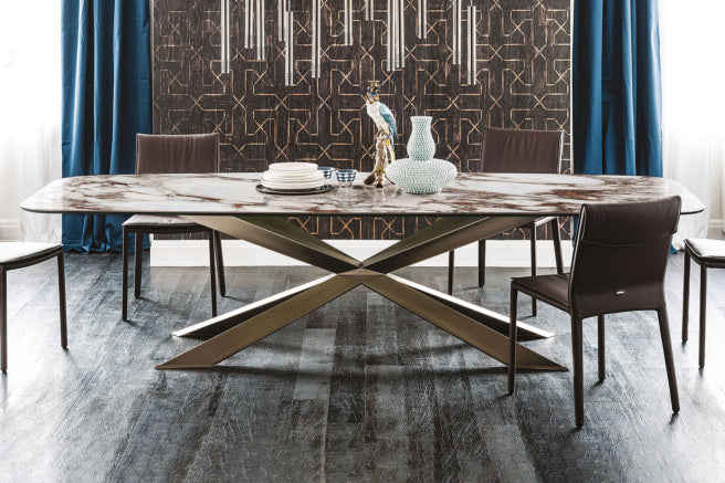 Cattelan Italia Spyder Keramik Barrel Shaped Dining Table