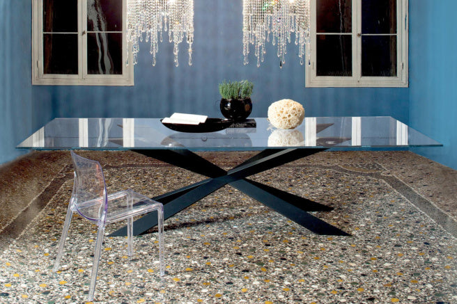 Cattelan Italia Spyder Glass Dining Table