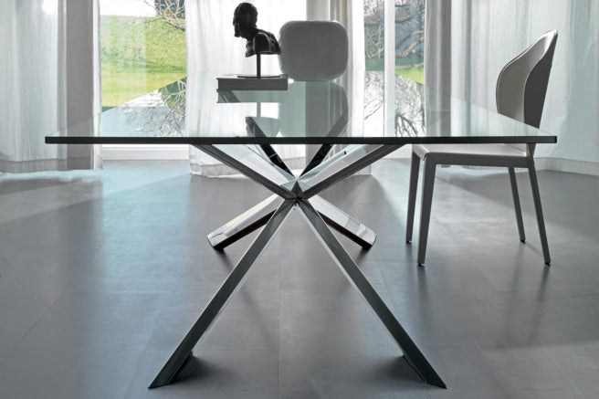 Cattelan Italia Spyder Glass Dining Table