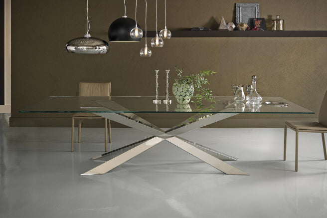 Cattelan Italia Spyder Glass Dining Table