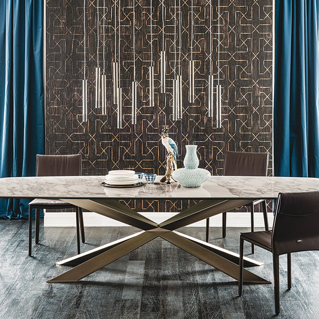 Cattelan Italia Spyder Keramik Barrel Shaped Dining Table
