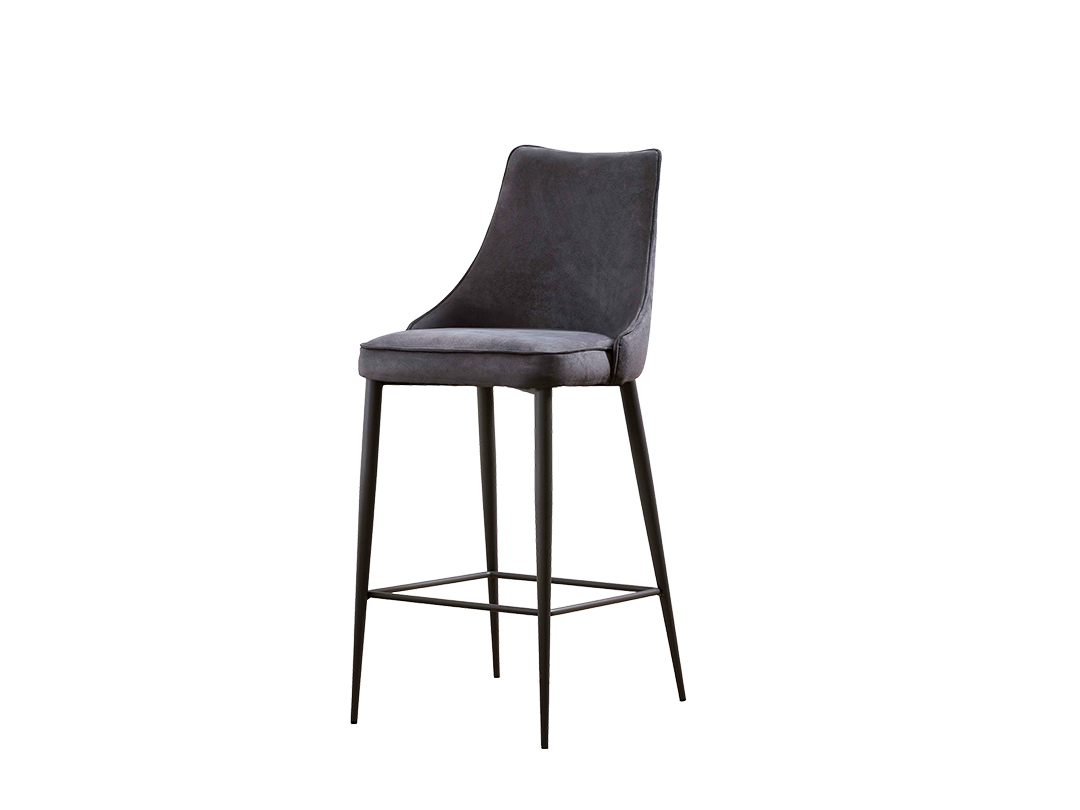 Clara Footstool Low barstool with lacquered metal frame