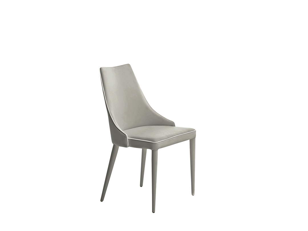 Clara Chair with metal frame upholstered and covered in Eco leather