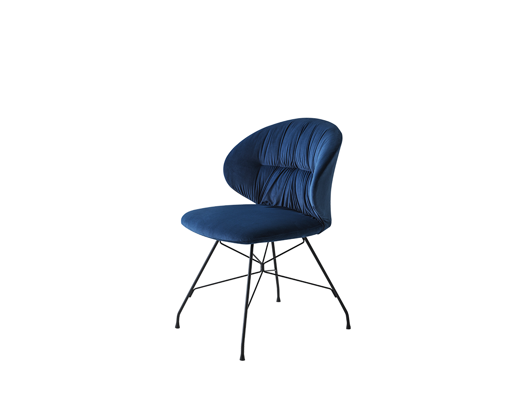 Drop Chair with metal spider base